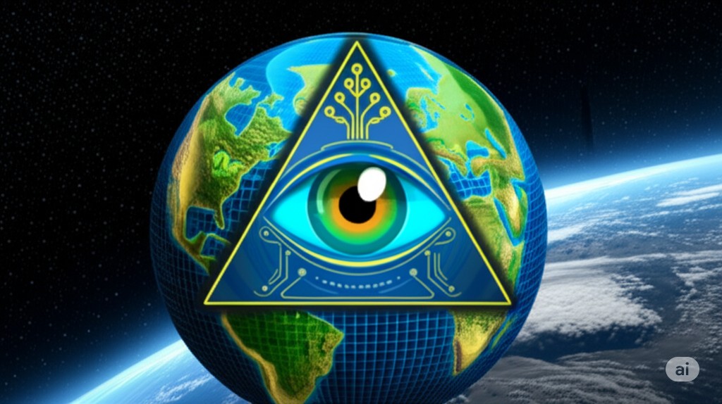 Ojo digital con glitch