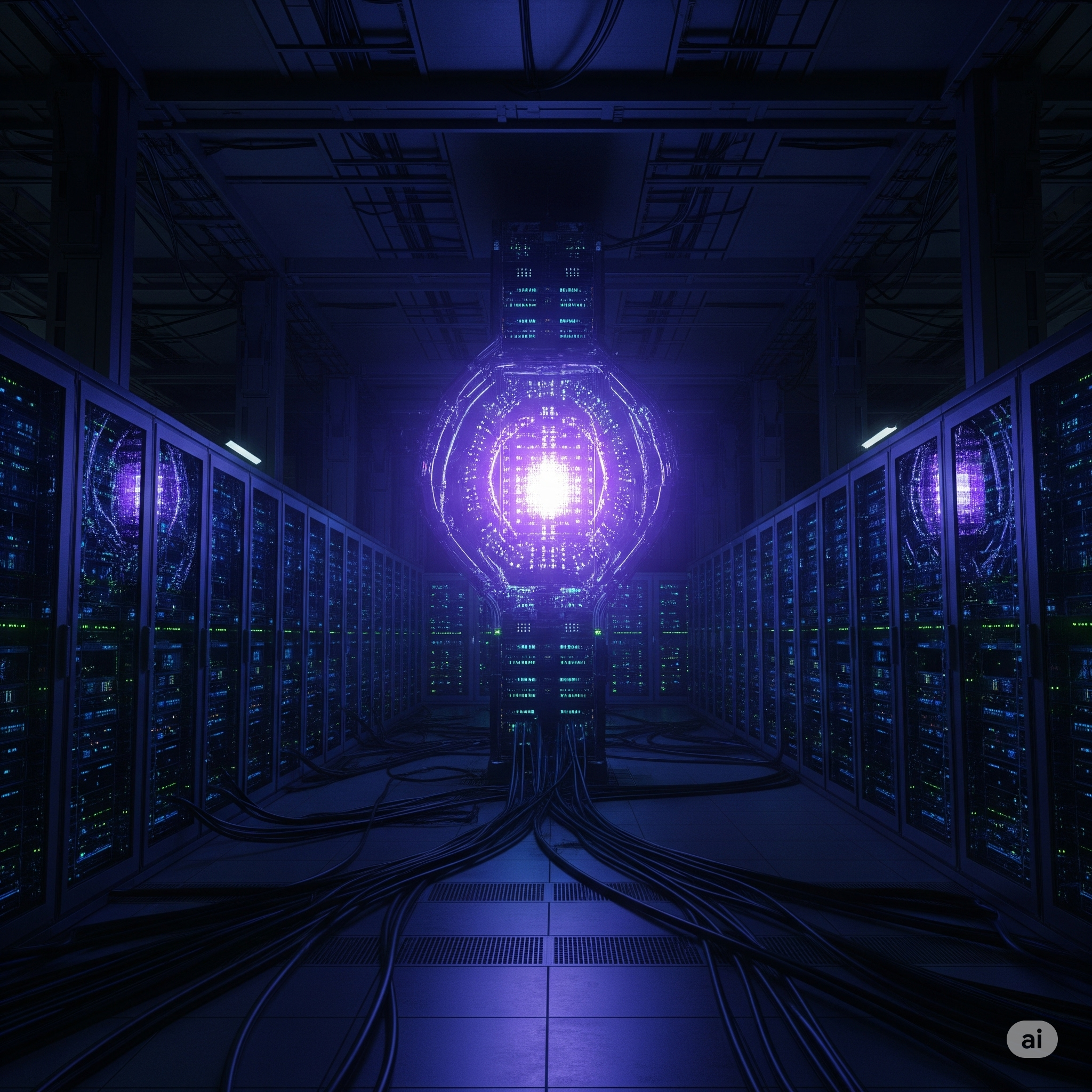 Sala de servidores oscura