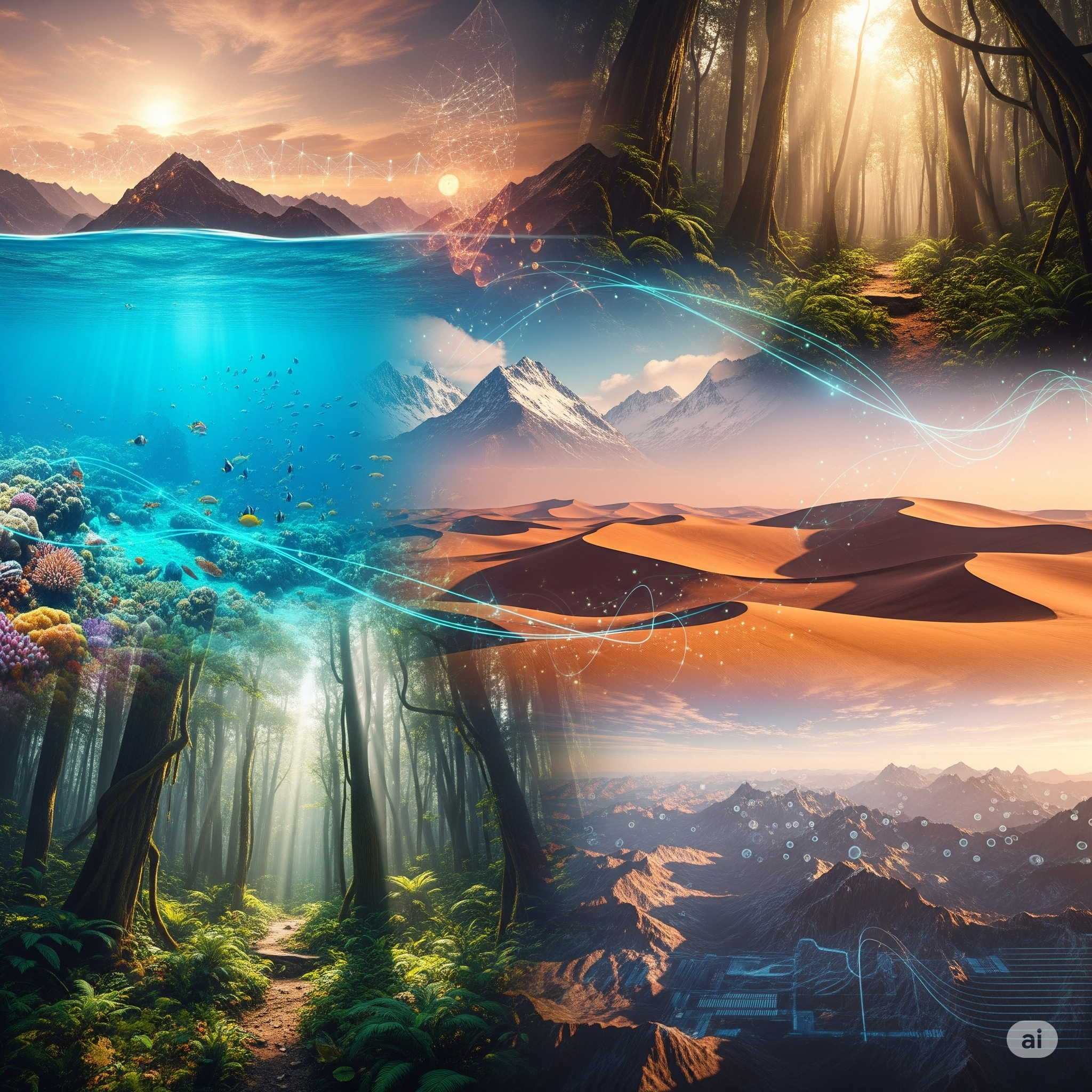 Paisaje virtual distorsionado